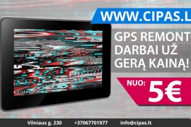 GPS remonto darbai nuo 5 EUR!