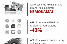 APPLE TOP AKCIJOS REMONTO DARBAMS