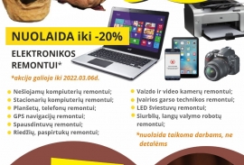UŽGAVĖNIŲ AKCIJA! Visos elektronikos remontui net