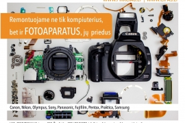 VISŲ fotoaparatų / vaizdo kamerų REMONTO CENTRAS