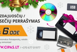VAIZDAJUOSČIŲ / KASEČIŲ PERRAŠYMAS TIK 6EUR