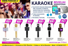 Karaoke bevieliai mikrofonai